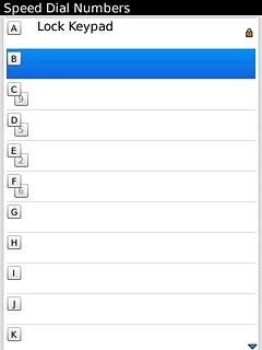 Press the required speed dialling key.