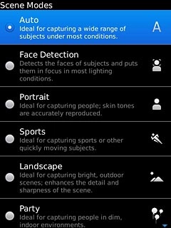 Press the required setting.