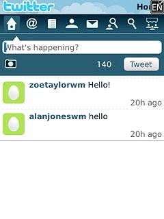 Press What's happening? and key in the required text.