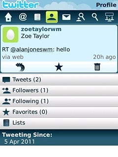 Press the profile icon.