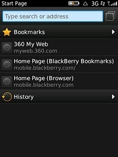 Press the address bar.