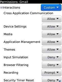 Press the drop down list next to Interactions.