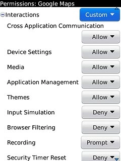 Press the drop down list next to Interactions.