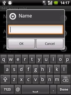 Key in Vodafone MMS and press OK.