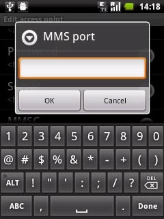 Key in 8080 and press OK.