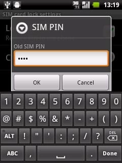 Key in your current PIN and press OK.