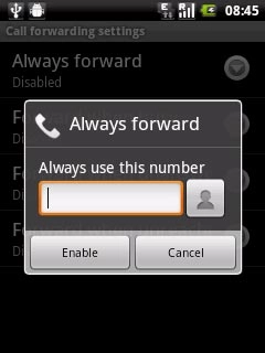 Key in +61414121121 and press Enable.The request is sent.