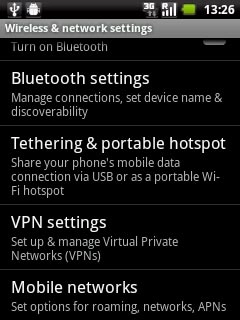 Press Mobile networks.