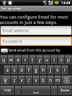 Press Password and key in the password for your email account at your email provider.