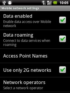 When the box next to the menu item is ticked (V), the function is turned on.