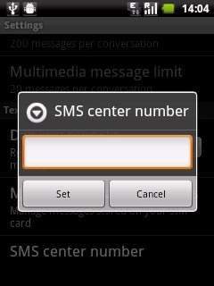 Key in +61415011501 and press Set.