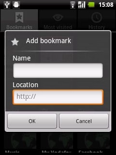 Press OK to save the bookmark.