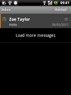 Press the required email message to read it.