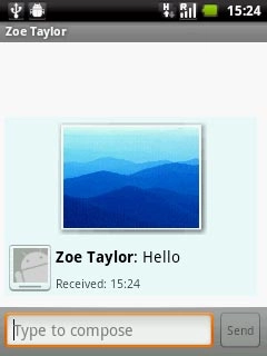 Press and hold the required picture message until a pop-up menu is displayed.