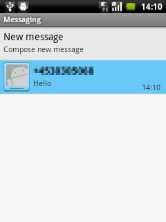 Press the required sender.Read the required text message.