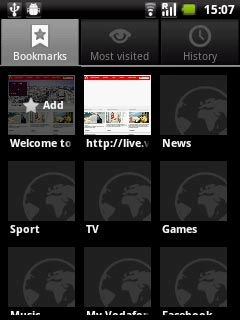 Press the required bookmark.