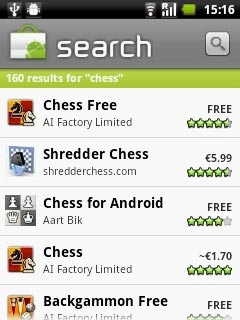 Press the required application.