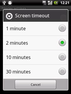 Press the required period.