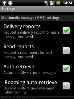 Press Roaming auto-retrieve to turn off the function.