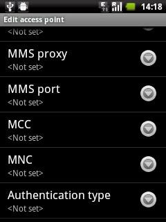 Press Authentication type.