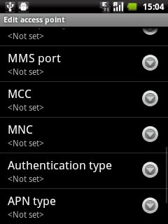 Press APN type.