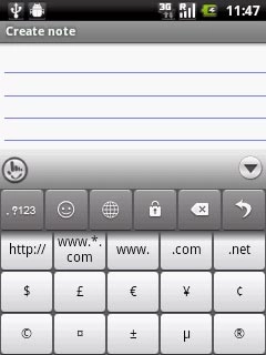 Press the required symbol to insert it.