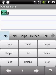 Press arrow left or arrow right at the bottom of the display to see other suggestions.