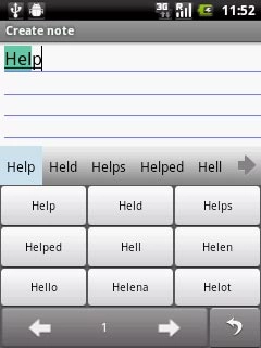 Press arrow left or arrow right at the bottom of the display to see other suggestions.