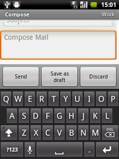 Press Compose Mail.Write the text for your email message.