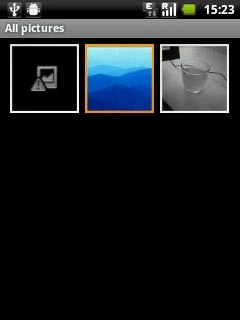 Press the required picture or the required video clip.