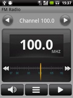 If required, press the play icon to turn on the radio.Follow these instructions to use the radio.