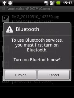 If required, press Turn on to turn on Bluetooth.
