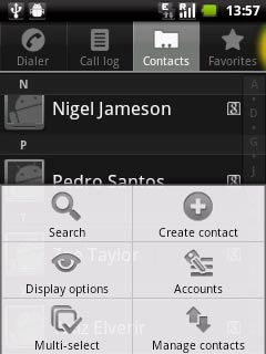 Press Manage contacts.