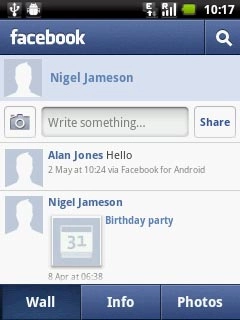 Press Write something... and key in the required text.