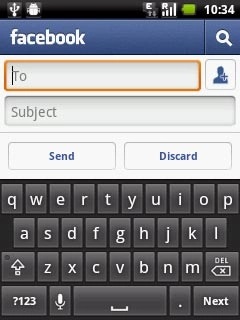 Press the add recipient icon.