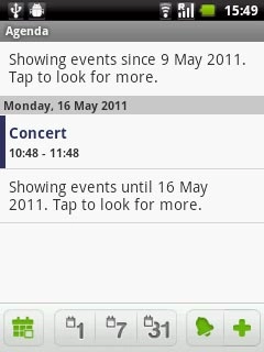 To go to list view:Press the list view icon (a bell).