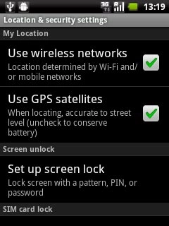 Press Set up screen lock.Choose one of the following options:Create phone lock code using a pattern, go to 3a.Create phone lock code using a PIN, go to 3b.Create phone lock code using a password, go to 3c.