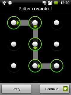 Press Continue.Repeat the selected phone lock code to confirm.