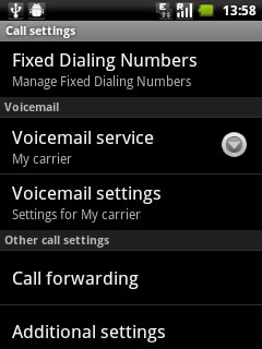 Press Voicemail settings.