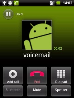 Press End to end the call.