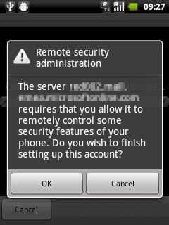 Press OK to confirm.