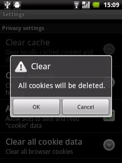 Press OK to confirm.