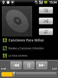To go to the next audio file:Press double arrow right.