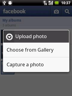 To upload a saved picture:Press Choose from Gallery.