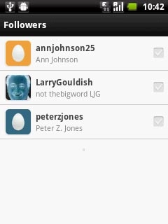 Press the required recipient.