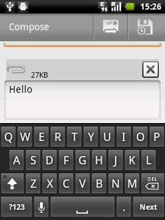 Press the send icon.