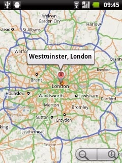 Press the information field above the destination.