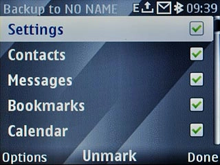 When the box next to a data type is ticked (V), it's selected.