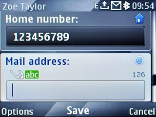 Scroll to Mail address and key in the required email address.