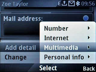 Scroll to Multimedia and press the Navigation key.